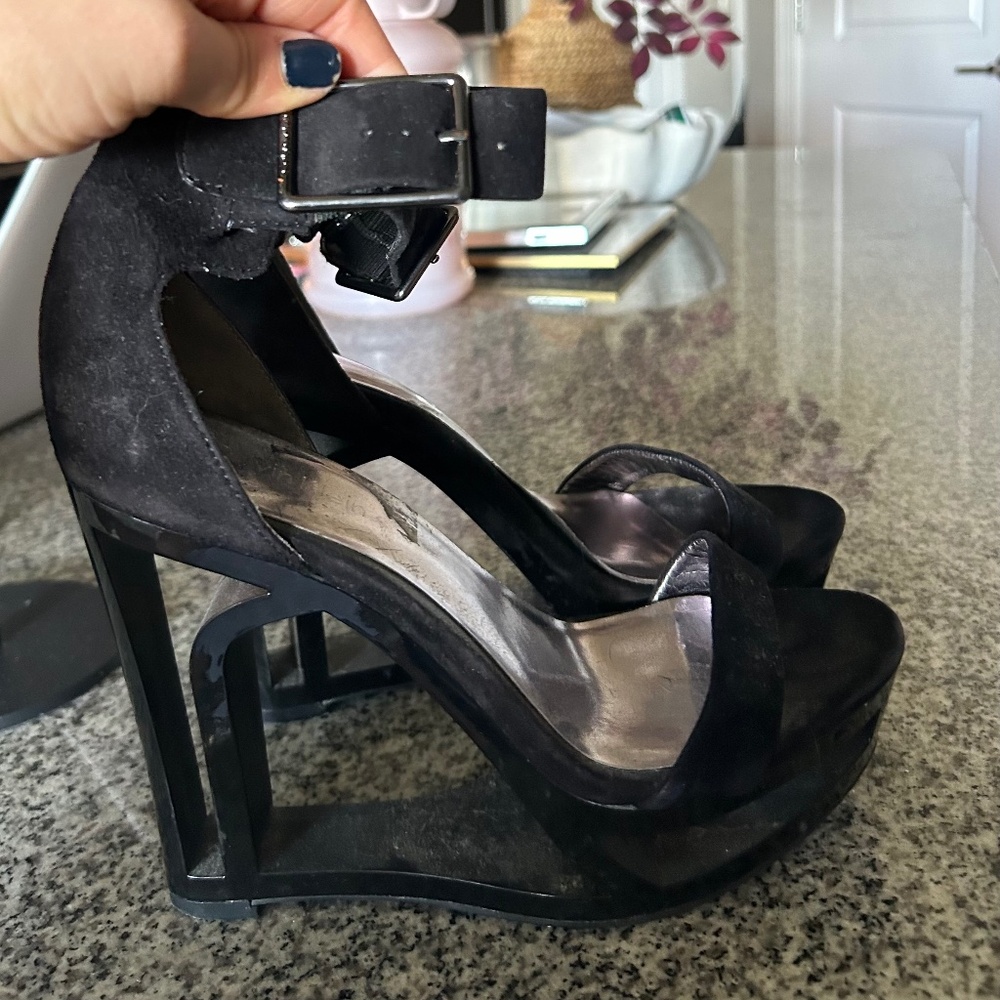Black Cutout Heel - Calvin Klein 6.5